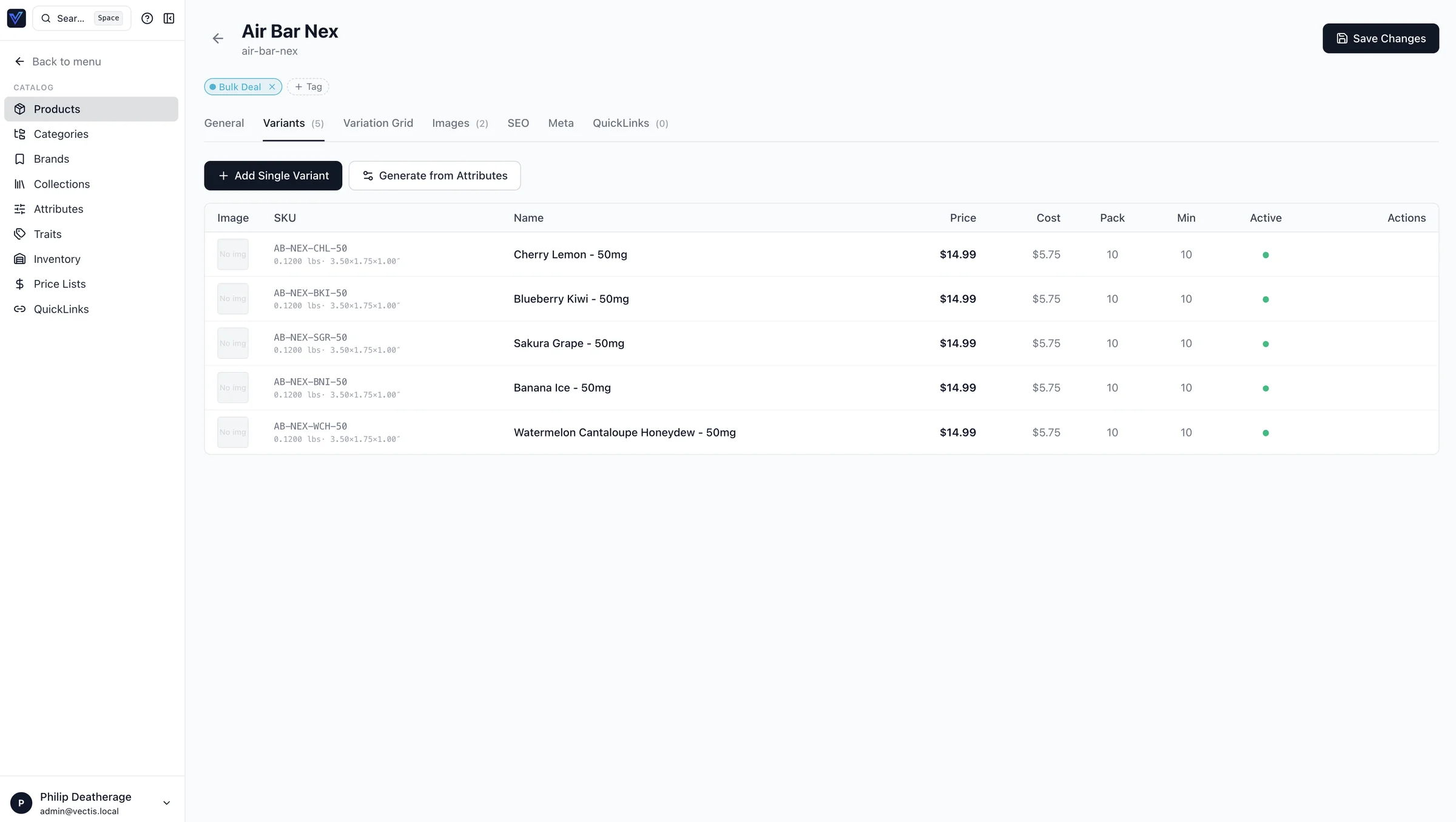 Product variants