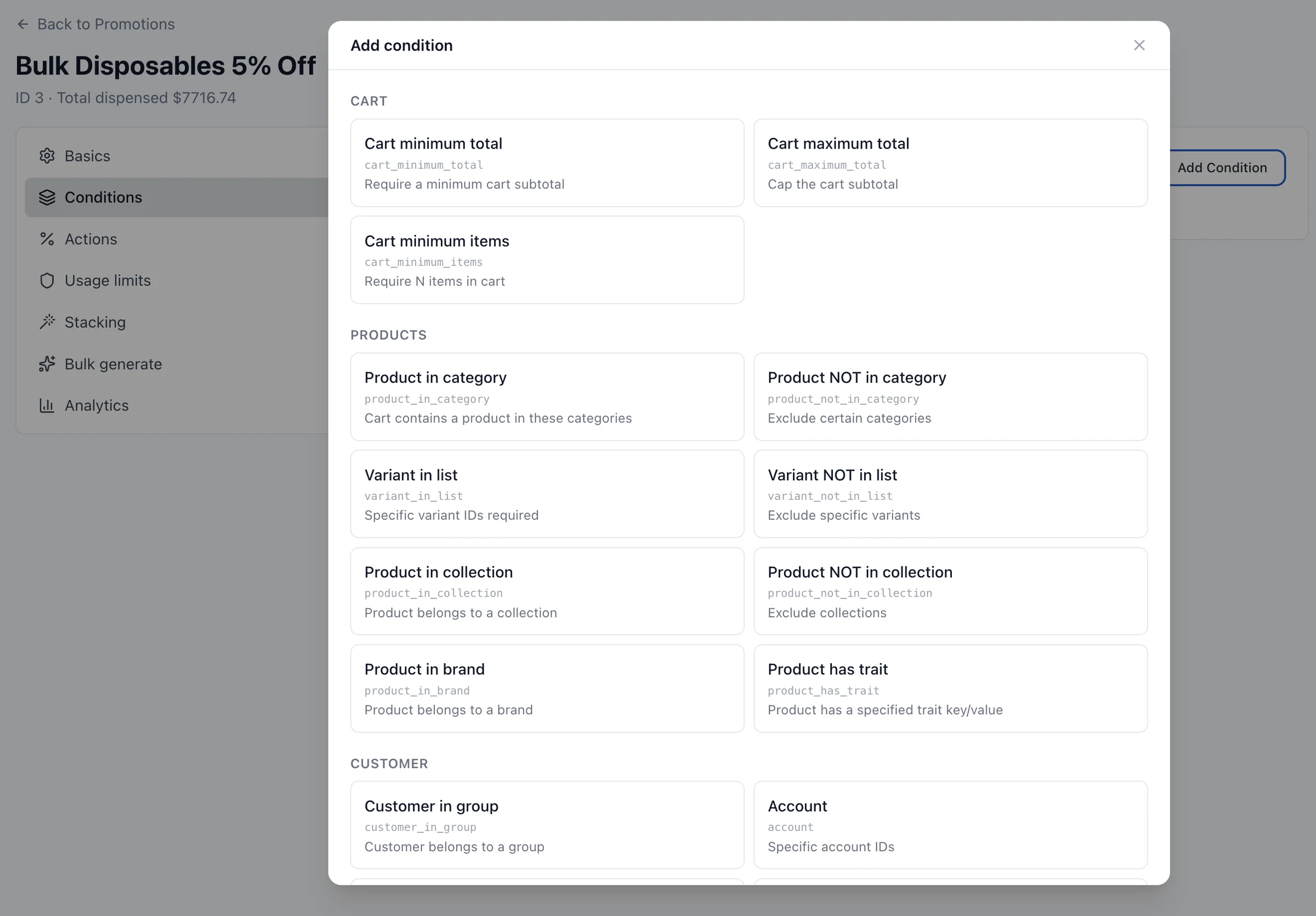 Add action picker